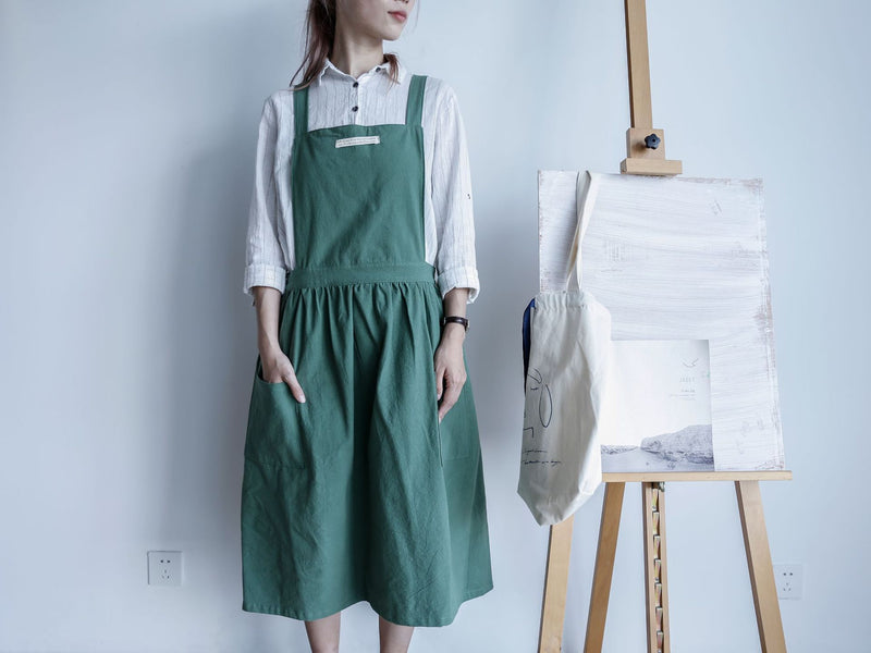 Home Kitchen Cotton Canvas Vest Apron  apron with pockets