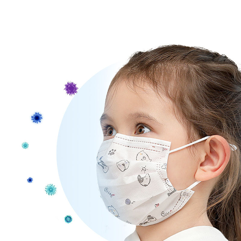 Disposable Face Masks for Children Individually Wrapped (50 Pieces)