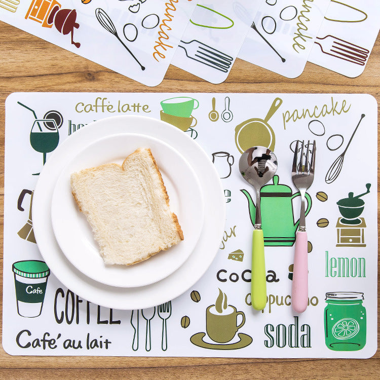 PVC Table Mat, Heat Insulation Pad, Plate Mat, Waterproof and Stainproof Placemat 8pieces