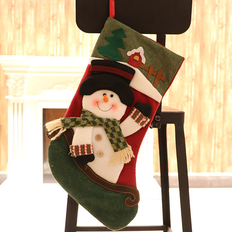 Christmas Stockings Gift Bag Christmas Tree Decoration Pendant Santa Socks