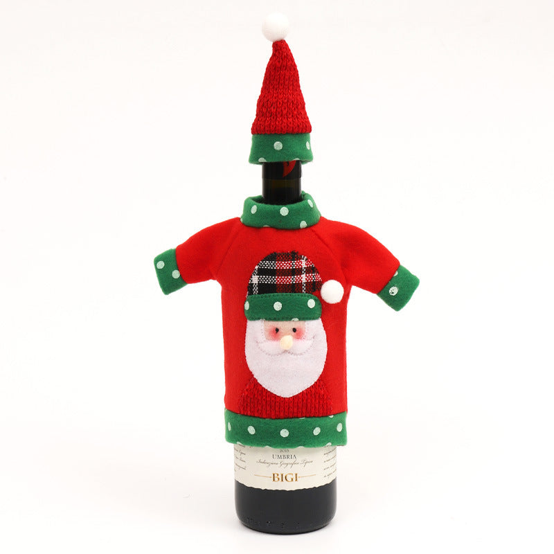 Christmas Decorations Wine Bottle Set