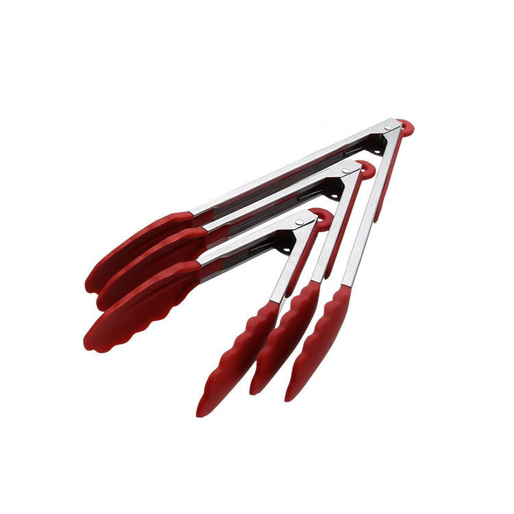 U-Taste 7/9/12 inches Cooking Tongs for Food Grill, Salad, BBQ, Frying, Serving, Pack of 3