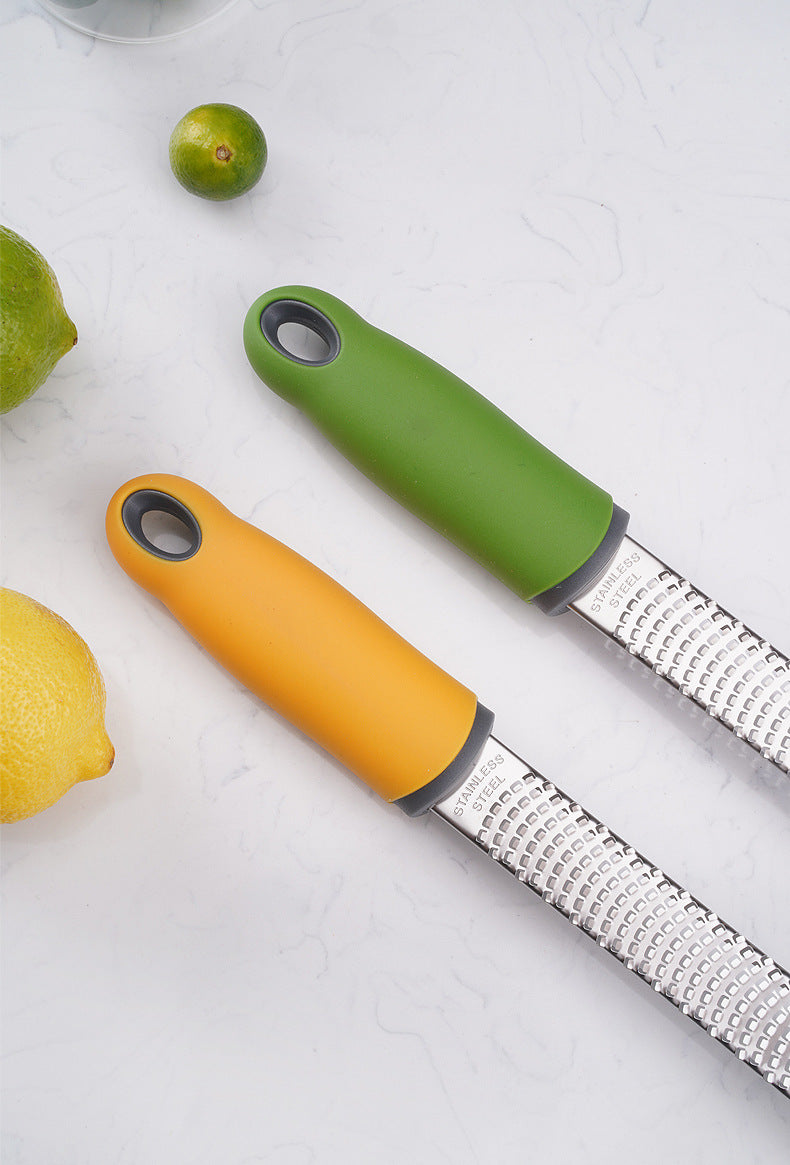 Citrus Zester Cheese Grater With Handle, Lemon Zester, Razor Sharp Stainless Steel Blade, Chocolate, Garlic, Fruits, Vegetables