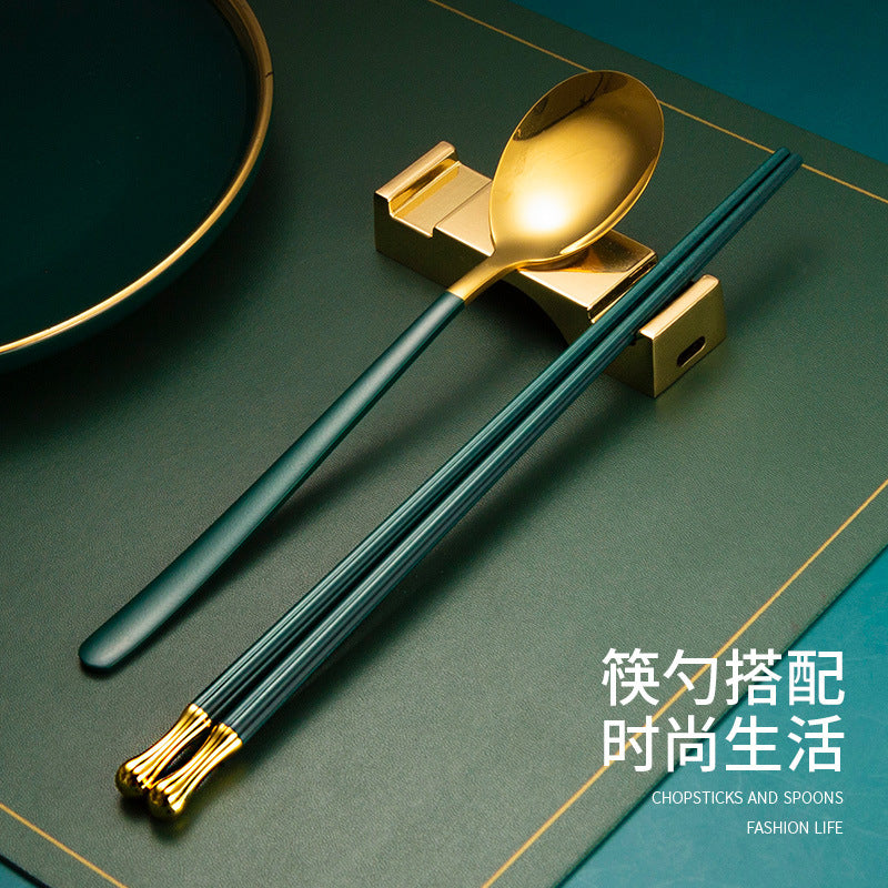 Alloy Chopsticks Non-slip Green