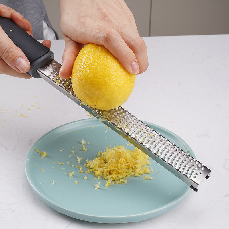 Citrus Zester Cheese Grater With Handle, Lemon Zester, Razor Sharp Stainless Steel Blade, Chocolate, Garlic, Fruits, Vegetables