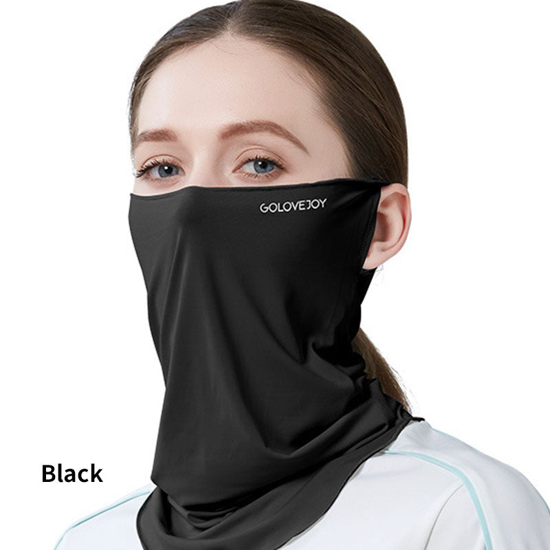 Outdoor Cycling Sunscreen Face Shield Women's Neck Shield Sun Protection UV Ice Silk Cold Hanging Ear Mask