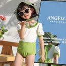 Girls One Piece Swimsuit Cute Quick Dry Bathing Suit