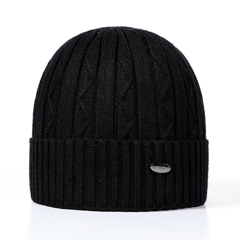 Men's Warm Wool HatS Knit Cuffed Beanie