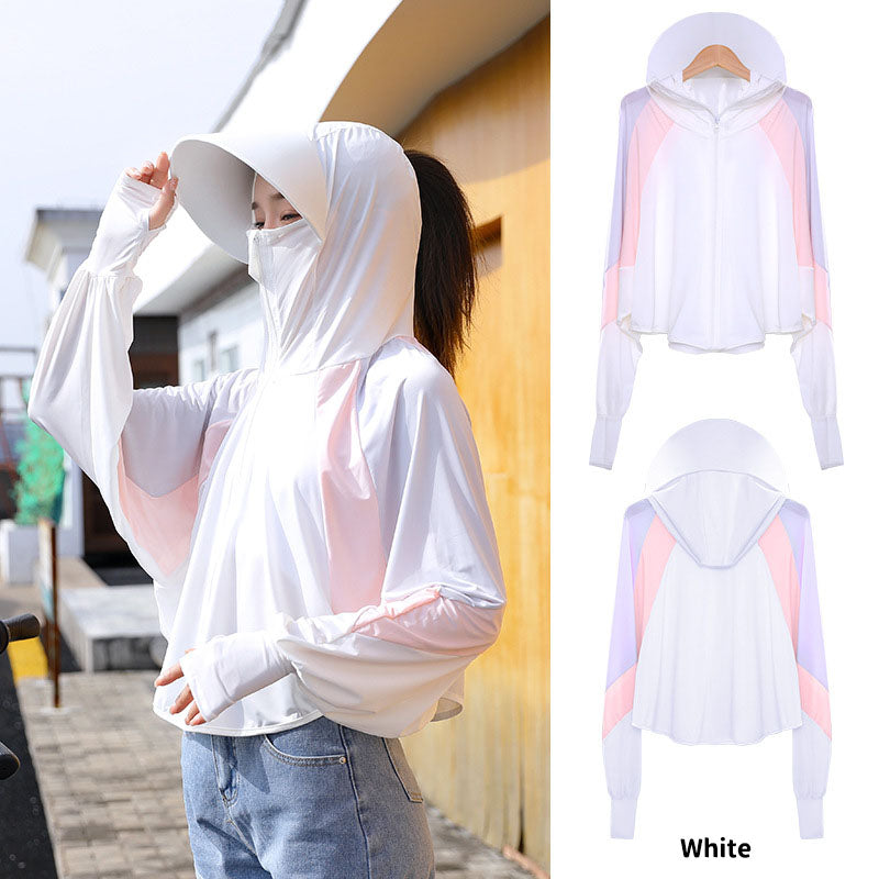 Womens UPF 50+ Cooling UV Protection Clothing Hooded Sun Protective Jacket Long Sleeve for Summer