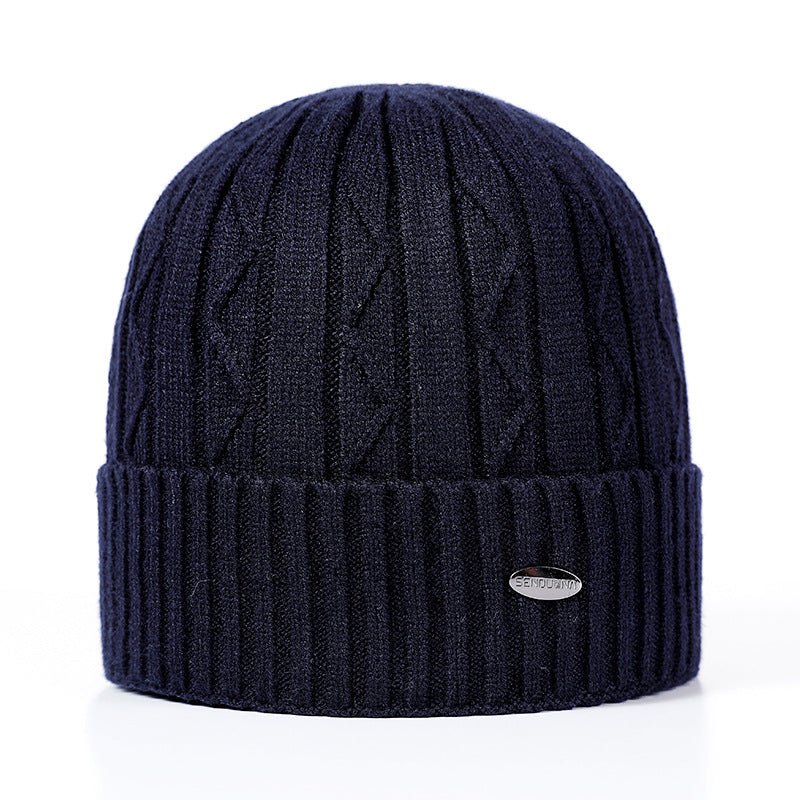 Men's Warm Wool HatS Knit Cuffed Beanie