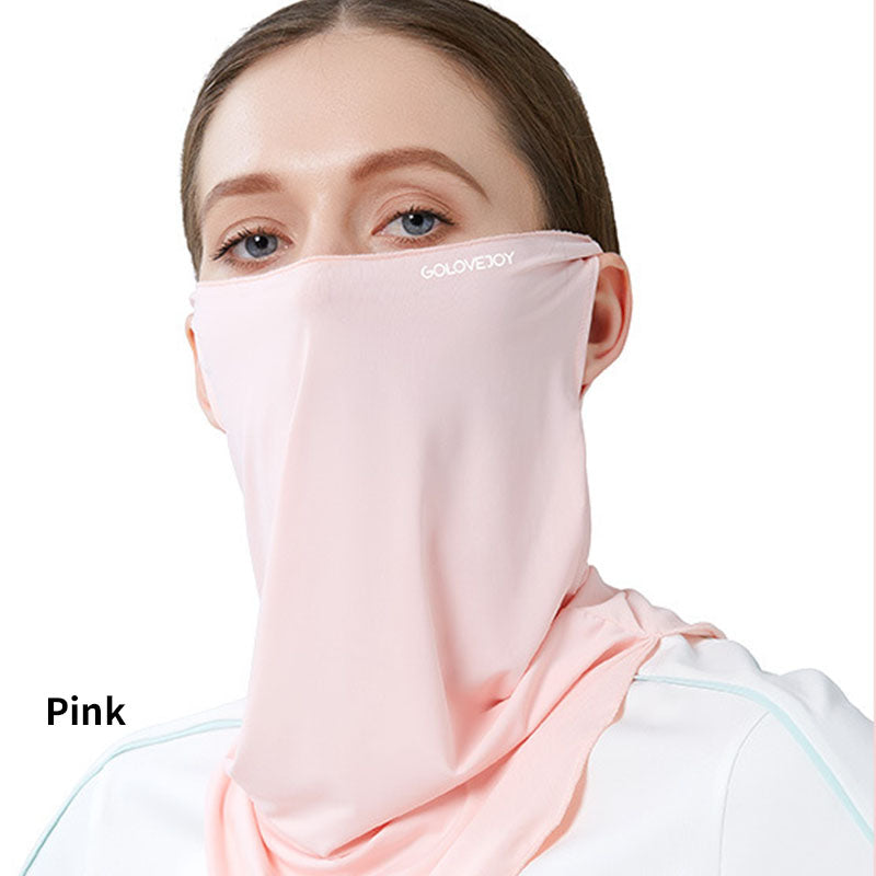 Outdoor Cycling Sunscreen Face Shield Women's Neck Shield Sun Protection UV Ice Silk Cold Hanging Ear Mask