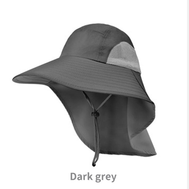 Summer sunshade fisherman hat outdoor mountaineering fishing sunscreen hat neck guard big brim men's hat