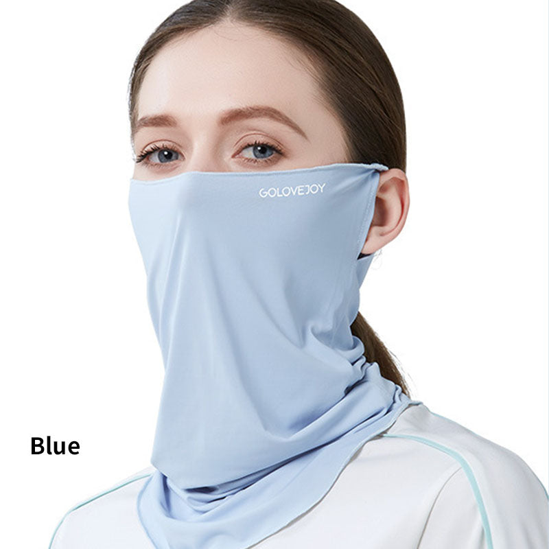 Outdoor Cycling Sunscreen Face Shield Women's Neck Shield Sun Protection UV Ice Silk Cold Hanging Ear Mask