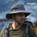 Summer outdoor men's hat sunscreen UV breathable fisherman hat fishing shade hiking cap