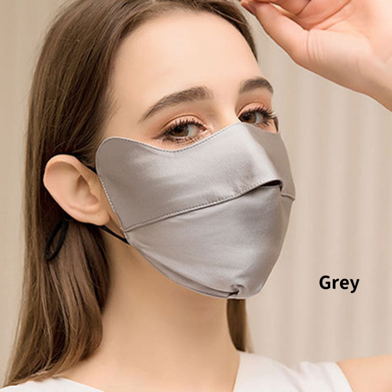 Reusable 100% Mulberry Silk Face Mask for Women Sunscreen and breathable