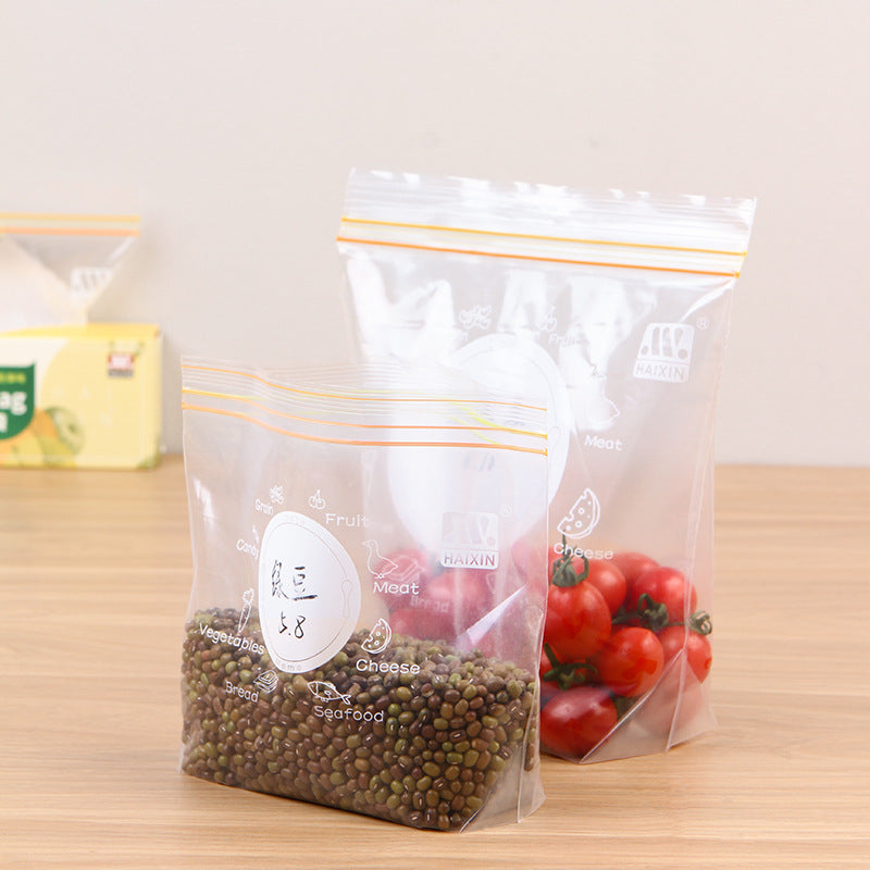 Sealed Bag, Fresh Food Packaging Bag, Self-sealing Household Plastic Bag, Thickened Refrigerator Storage 30pPieces