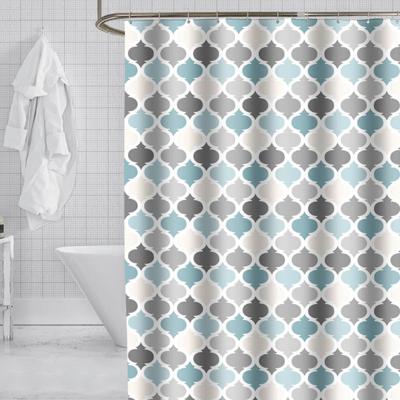 Color Printing Waterproof Shower Curtain