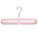 8 Pcs Multifunctional Folding 9-hole Storage Hanger (Color Sent Randomly)