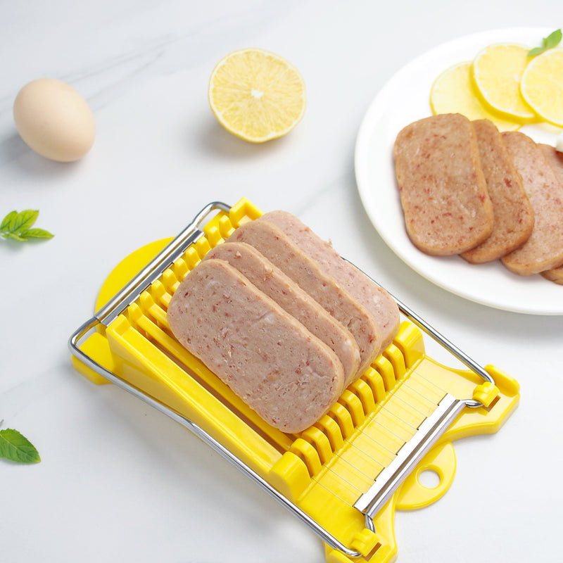 Luncheon Meat Slicer, Stainless Steel Wires Cuts 9 Slices